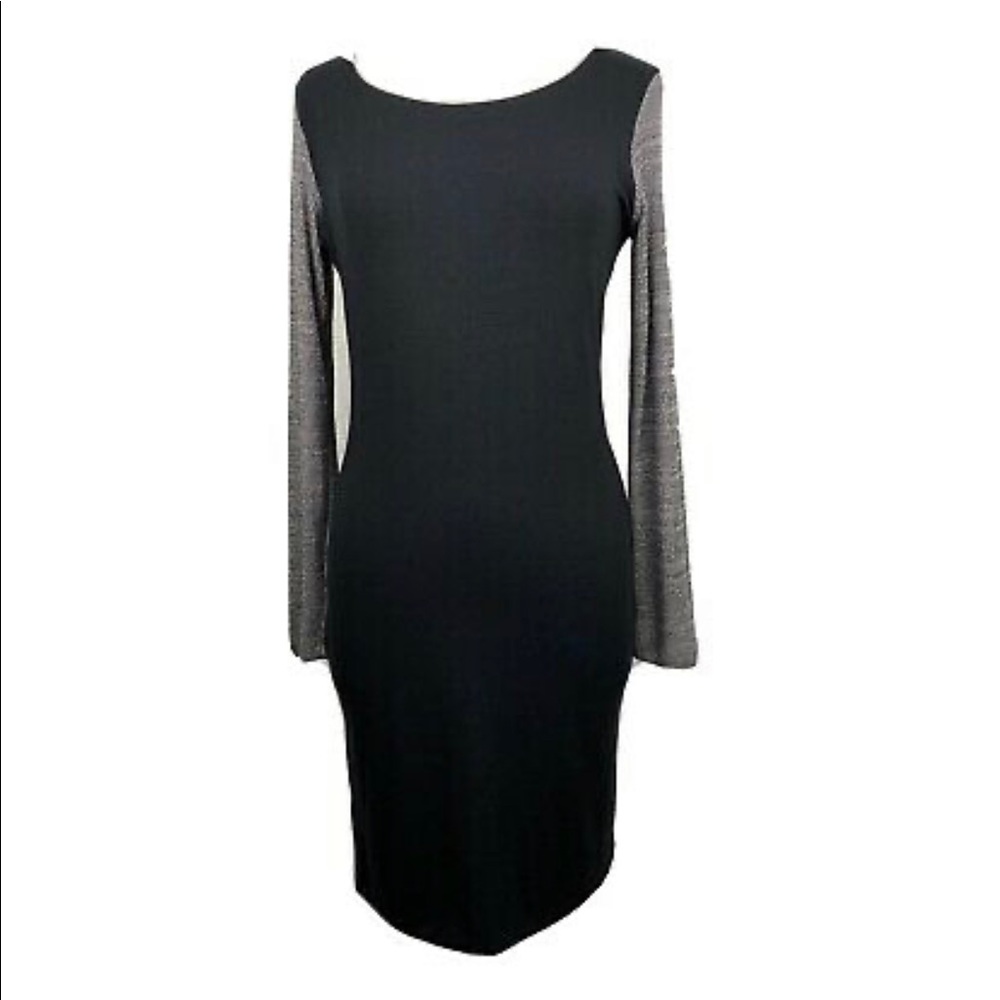LNA Dress Black Gray Long Sleeves